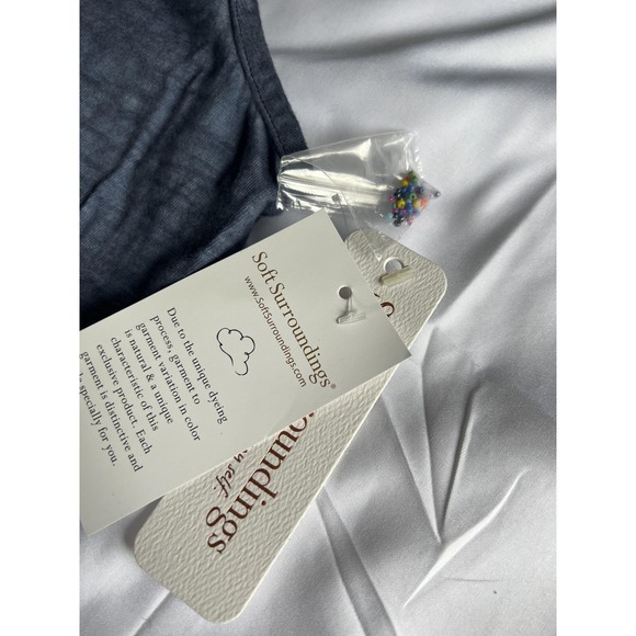 Soft Surroundings Tank Women XL Beaded Sleeveless Asymmetrical Embellished NWT - Picture 6 of 14